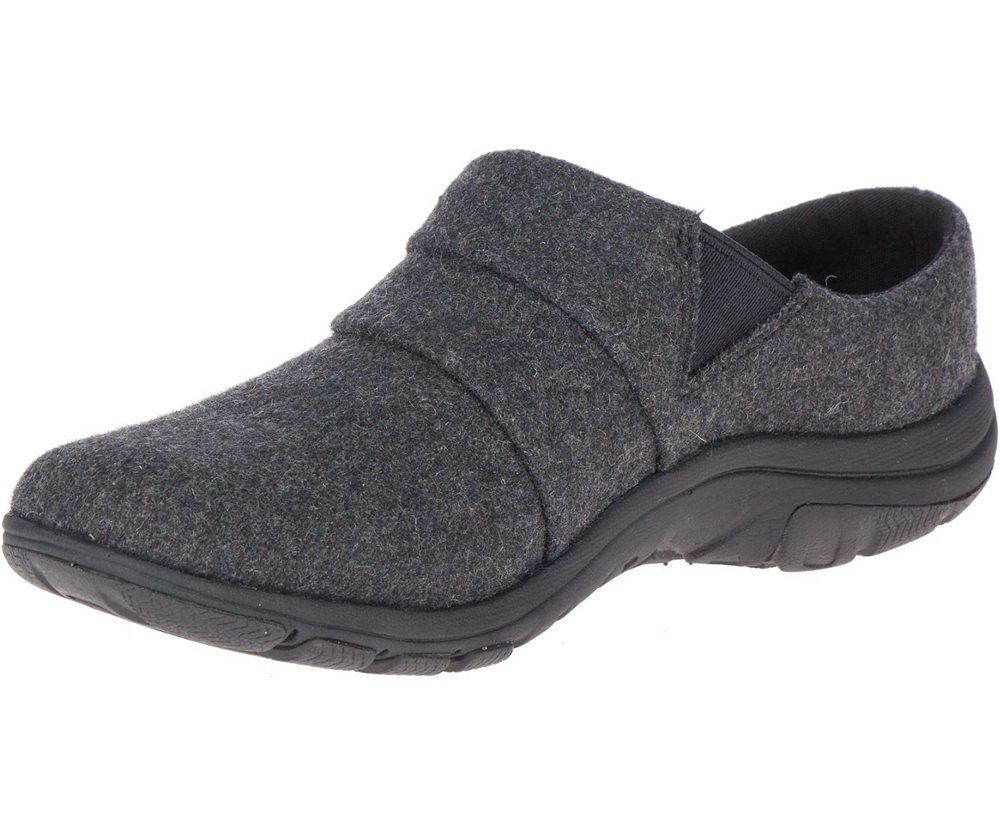Slip On Senhora - Merrell Dassie Stitch Slide Wool - Pretas - WRP524719